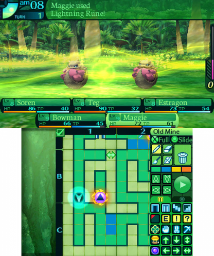 Etrian Odyssey IV Legends of the Titan Nintendo 3DS 3DS role playing dungeon crawler video game featuring first person dungeon exploration party customization turn-based battles character classes powerful skills map drawing treasure gathering challenging monsters and classic Nintendo 3DS 3DS gameplay collectible retro gaming appeal gameplay