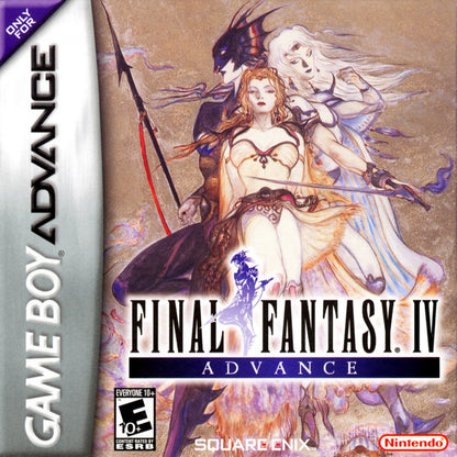 Final Fantasy IV Advance cartridge for the Game Boy Advance featuring classic turn based RPG gameplay with an epic story memorable characters and enhanced content from the original Final Fantasy IV adventure cover art