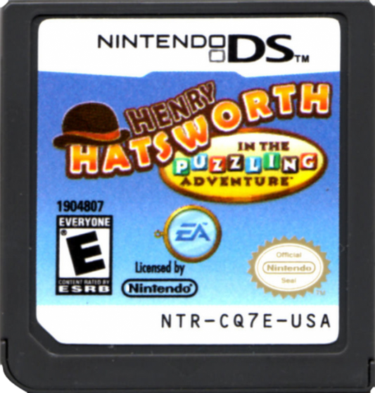 Henry Hatsworth in the Puzzling Adventure Nintendo DS DS for action puzzle platforming video game fans featuring dual screen gameplay colorful platforming levels match three puzzle mechanics enemy battles power ups challenging stages unique cartoon characters and creative Nintendo DS gameplay collectible gaming appeal game cartridge