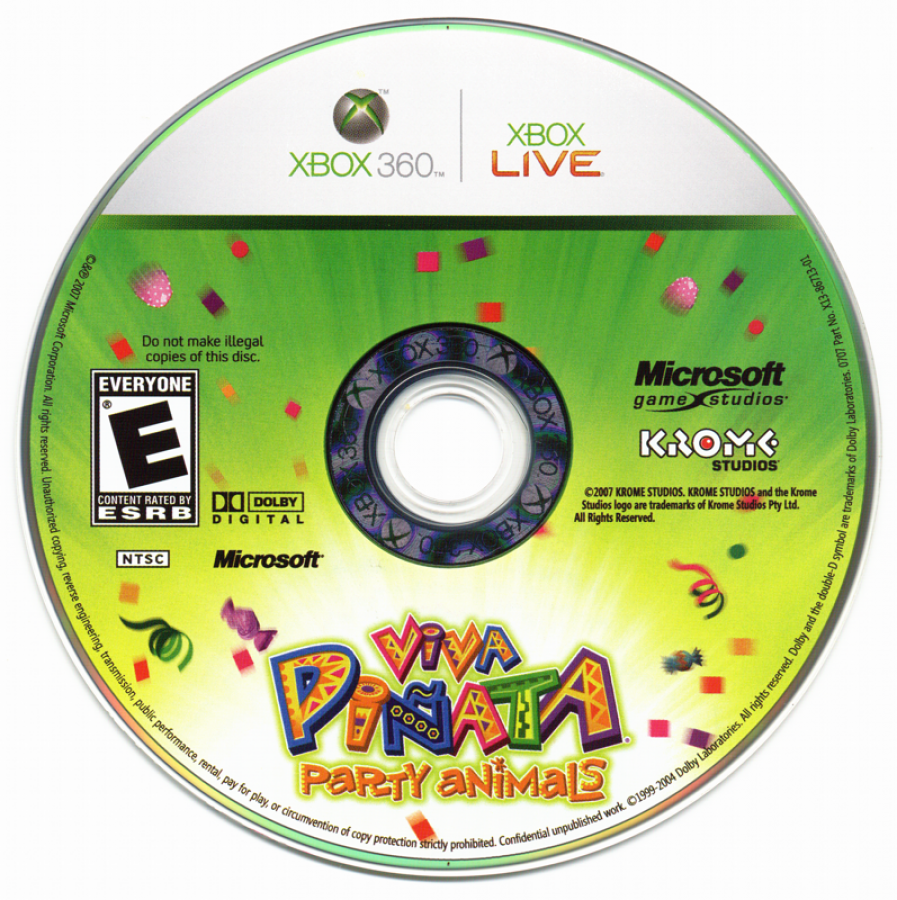 Viva Piñata: Party Animals disc for Xbox 360 (X360) party mini-game video game