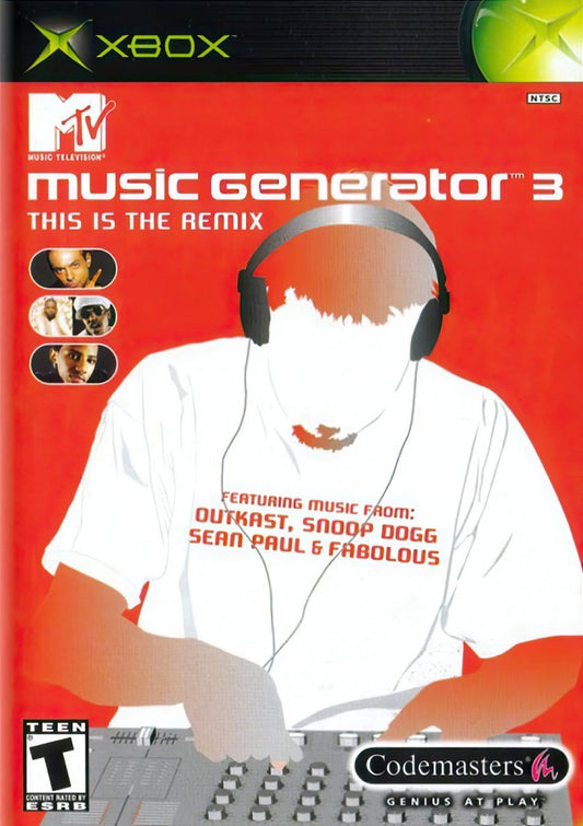 MTV Music Generator 3: This Is the Remix music creation video game featuring advanced beat mixing tools licensed samples remix focused modes freestyle composition and creative DJ style gameplay experience cover art