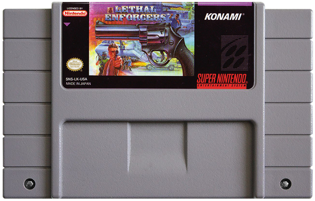 Lethal Enforcers cartridge for Super Nintendo Entertainment System SNES retro video game