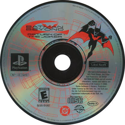 Batman Beyond PlayStation PS1 for action adventure video game fans featuring futuristic superhero combat crime fighting missions Gotham City exploration powerful gadgets fast paced battles based on the animated series platforming action classic PlayStation gameplay collectible gaming appeal game disc