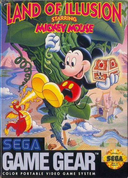 Disney's Land of Illusion: Starring Mickey Mouse [Game Only] – Sega Game Gear (GG) cover art for video game for GG