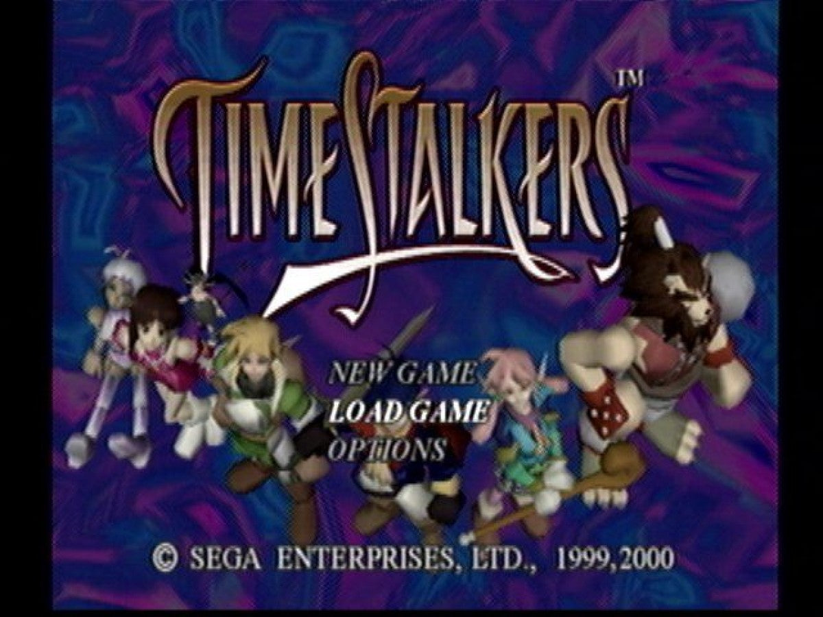 Time Stalkers Sega Dreamcast retro video game RPG title screen