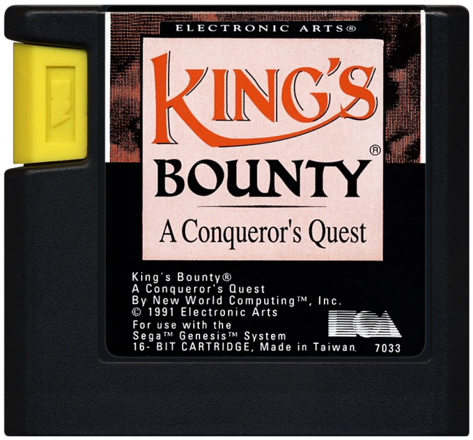 Kings Bounty The Conquerors Quest Sega Genesis retro video game strategy RPG cartridge (1991)
