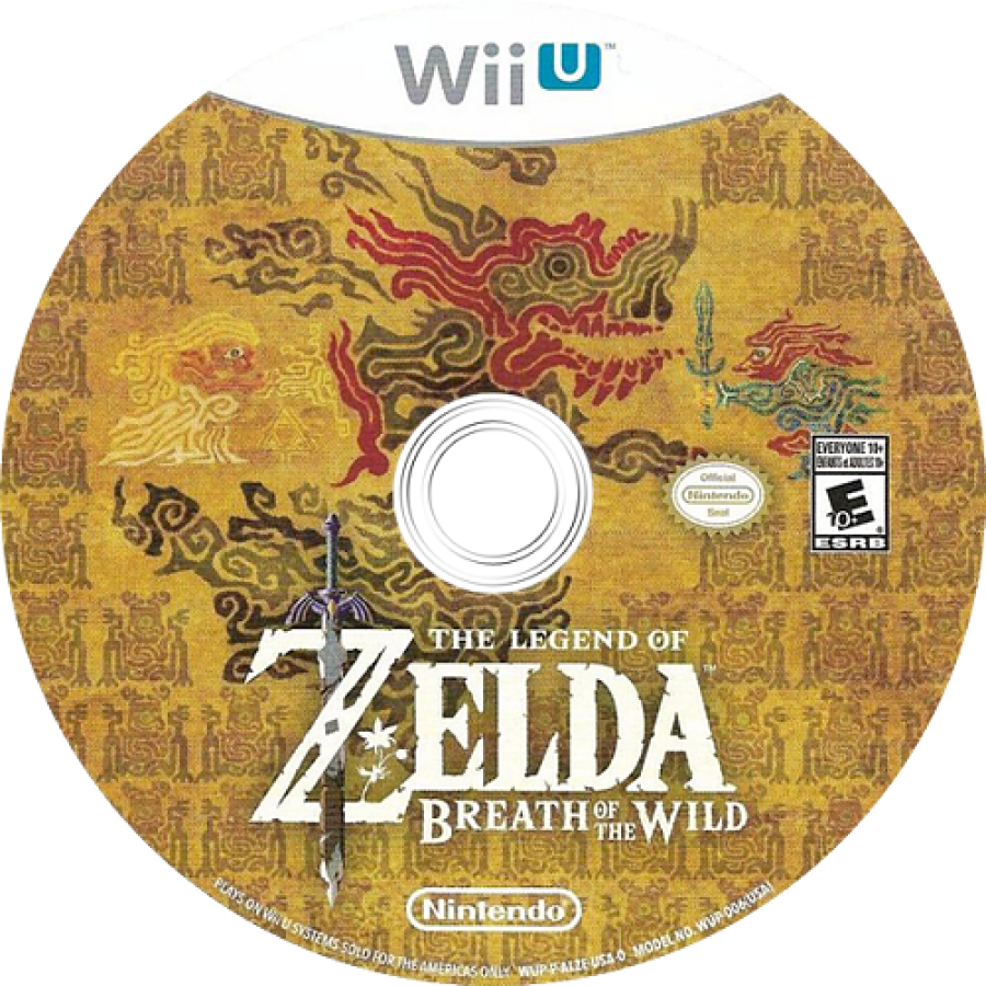 The Legend of Zelda: Breath of the Wild disc cover art for Nintendo Wii U (WiiU) video game