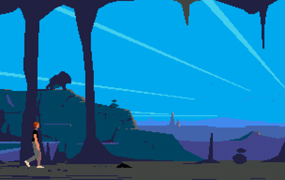Heart of the Alien Sega CD cinematic platformer sequel to Another World Out of This World alien protagonist side scrolling puzzle platforming sci fi storytelling rotoscope animation atmospheric gameplay retro gaming Sega CD software video game title gameplay