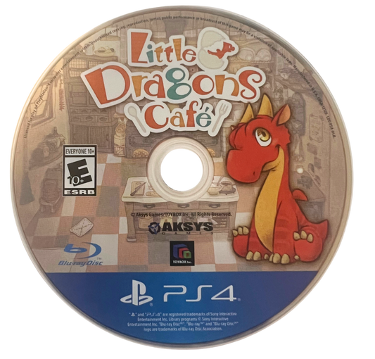 Little Dragons Cafe retro PlayStation 4 video game Little Dragons Cafe fantasy adventure cooking simulation dragon raising anime style exploration console title PlayStation 4 release disc