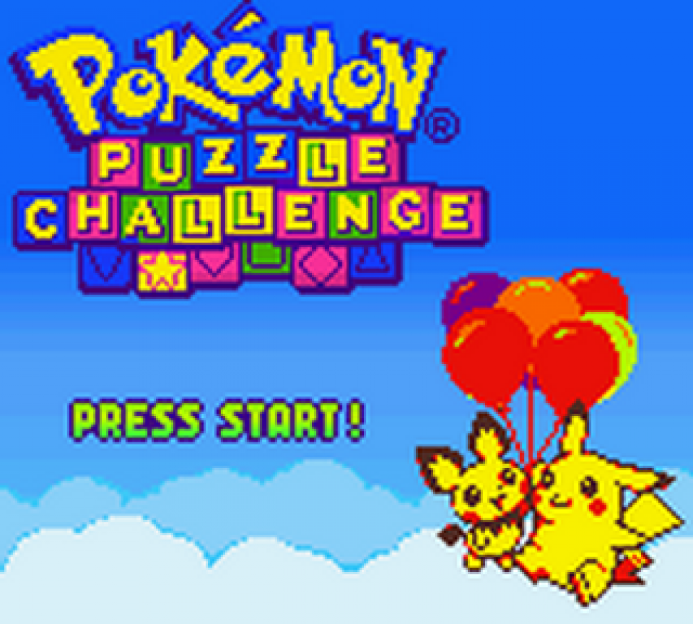 Pokémon Puzzle Challenge Game Boy Color puzzle video game title screen
