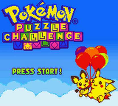Pokémon Puzzle Challenge Game Boy Color puzzle video game title screen