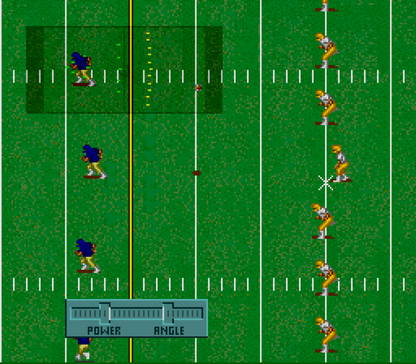 NCAA Football gameplay image for Super Nintendo Entertainment System SNES retro video game