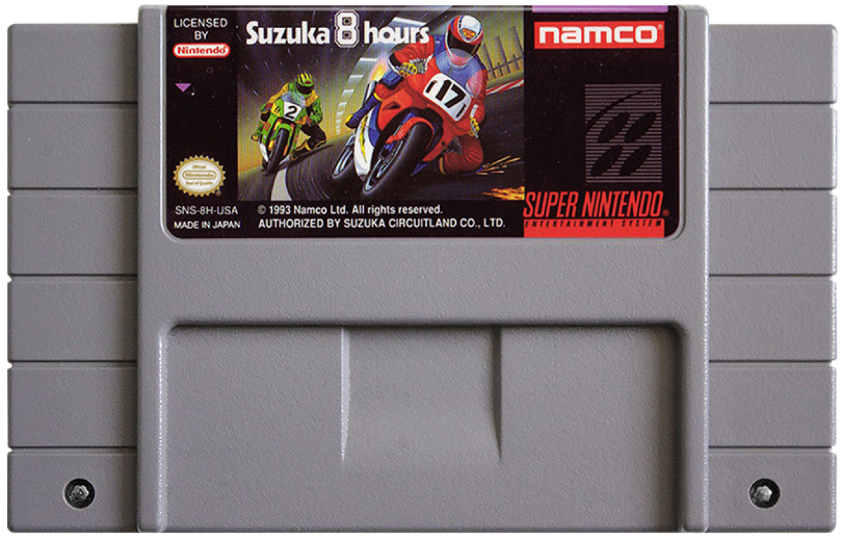Suzuka 8 Hours cartridge for Super Nintendo Entertainment System (SNES) retro video game