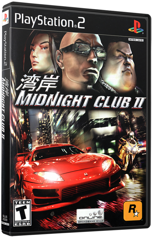 Midnight Club 2 cover art for PlayStation 2 (PS2) video game