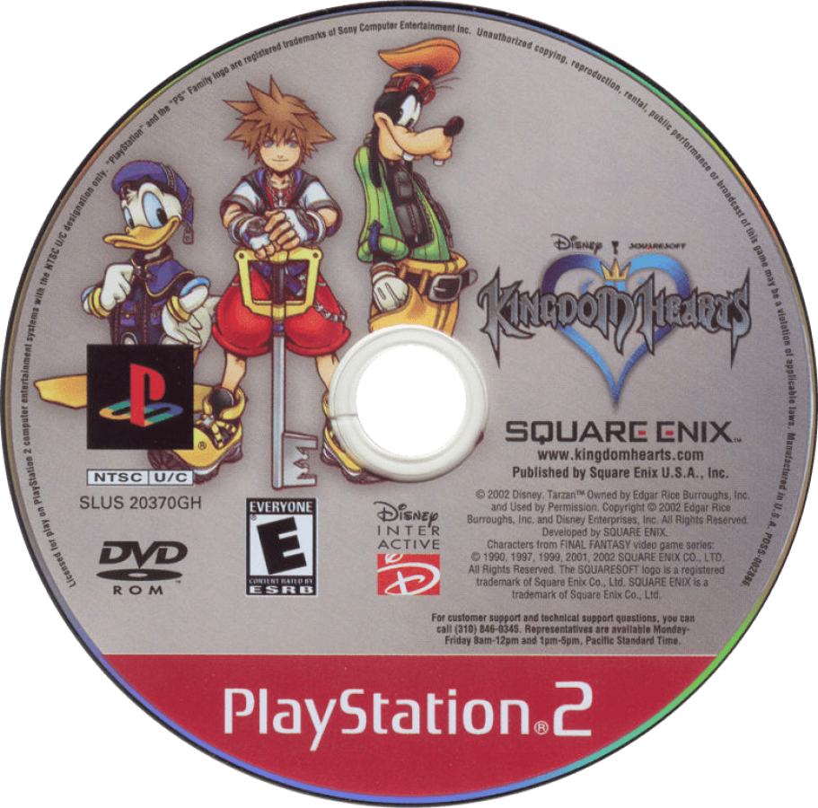 Kingdom Hearts [Greatest Hits] disc art for PlayStation 2 (PS2) video game