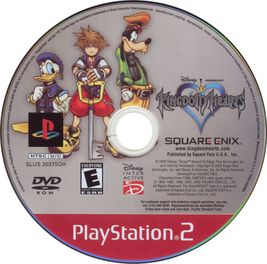 Kingdom Hearts [Greatest Hits] disc art for PlayStation 2 (PS2) video game