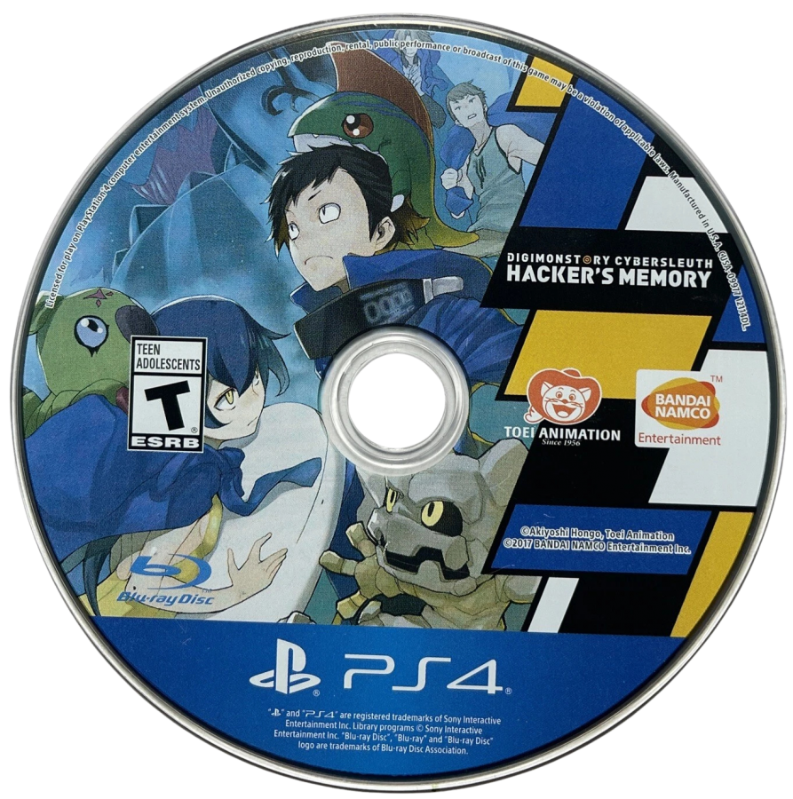 Digimon Story: Cyber Sleuth Hackers Memory – PlayStation 4 (PS4) video game disc, RPG by Bandai Namco Entertainment