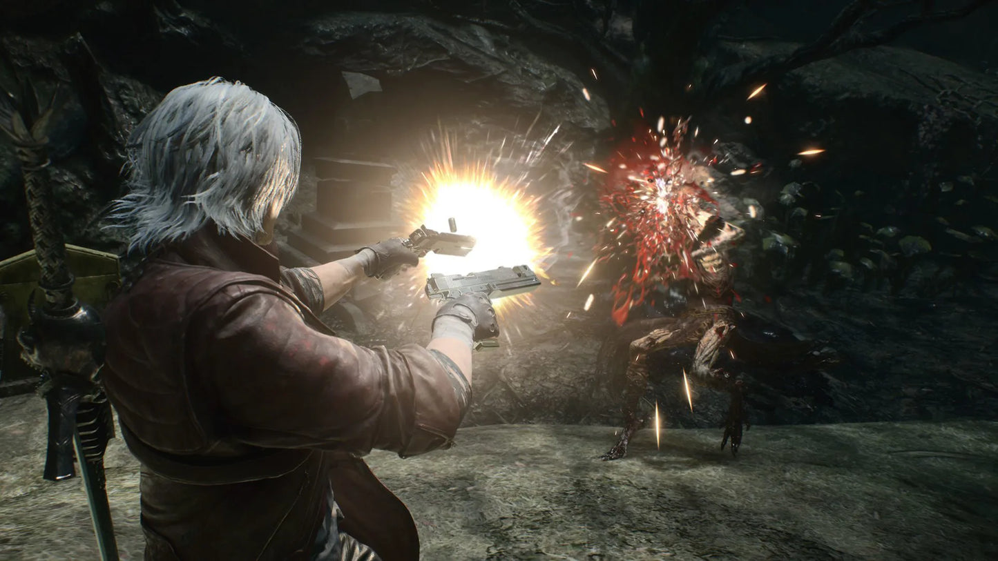 Devil May Cry 5 PAL Import PlayStation 4 PS4 for retro video game enthusiasts featuring stylish action gameplay fast paced demon hunting combat combo driven mechanics multiple playable characters cinematic boss battles supernatural adventure elements and collectible gaming appeal gameplay