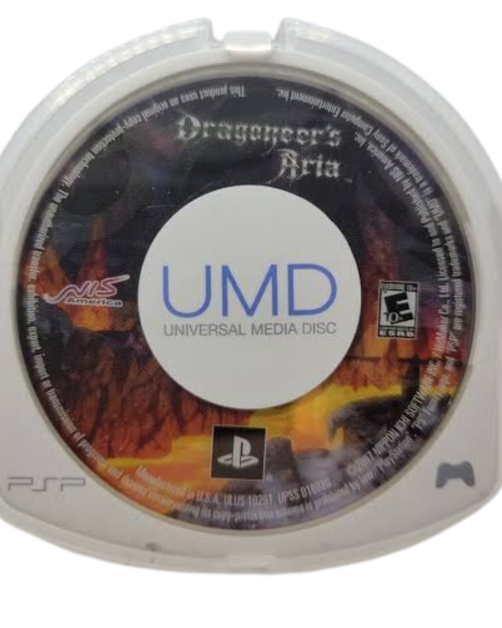 Dragoneer’s Aria PlayStation Portable inspired design featuring fantasy JRPG adventure aesthetic dragon bonding storyline turn based tactical combat magical academy setting epic journey narrative character progression and classic handheld role playing gameplay presentation UMD