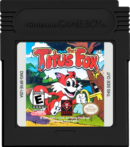 Titus the Fox cartridge for Game Boy Color GBC video game