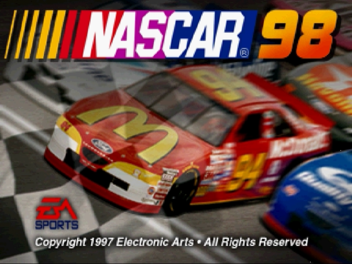 NASCAR 98 title screen for Sega Saturn (SS) video game