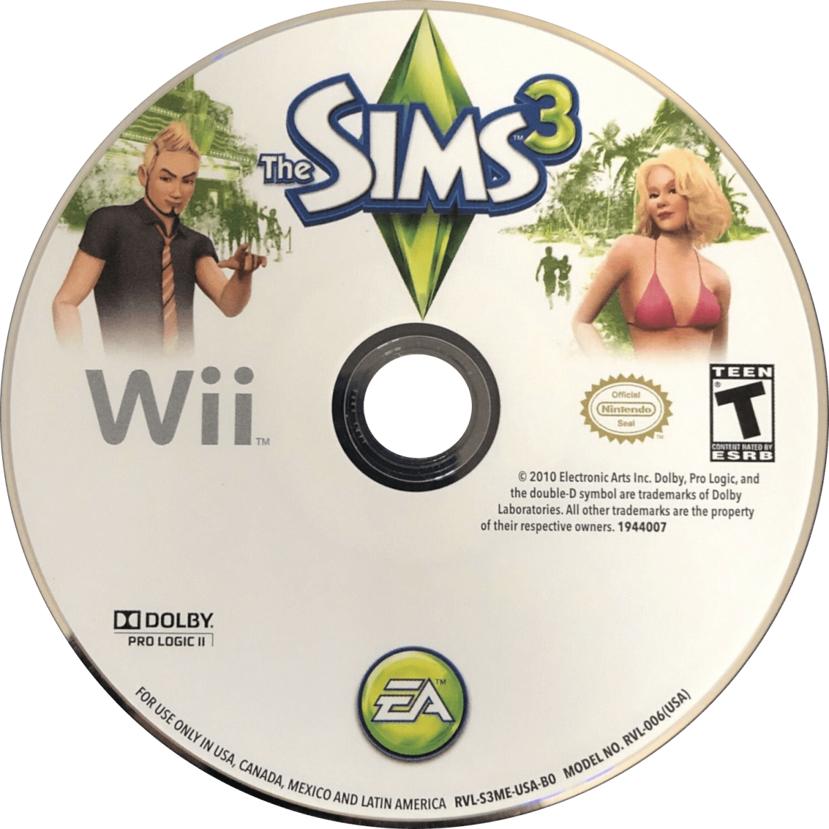 The Sims 3 Wii inspired design featuring life simulation gameplay aesthetic virtual household management character customization open neighborhood exploration creative storytelling family friendly social interactions casual gaming presentation disc