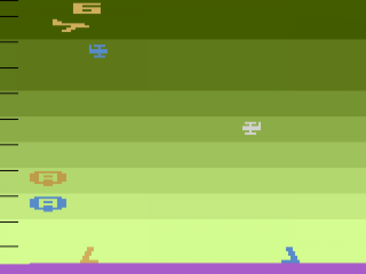 Air Sea Battle gameplay art for Atari 2600 video game 