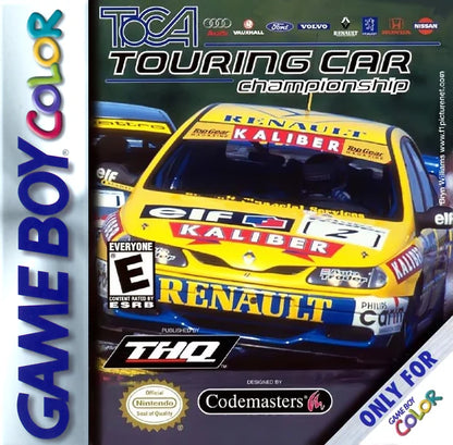 TOCA Touring Car Championship cover art for Game Boy Color (GBC) video game