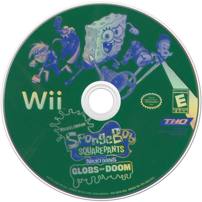 SpongeBob SquarePants Globs of Doom Nintendo Wii for action adventure video game fans featuring SpongeBob and Nickelodeon characters superhero transformations platforming combat colorful environments puzzle solving boss battles motion controls and family friendly gameplay collectible gaming appeal disc