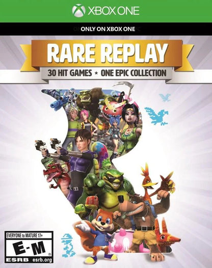 Rare Replay – Xbox One (XONE) cover art for compilation of classic action-adventure and platformer video games