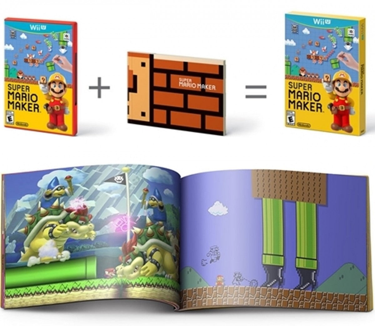 Super Mario Maker [Book Bundle] contents of bundle for Nintendo Wii U (WiiU) video game