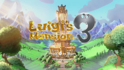 Luigis Mansion 3 title page for Nintendo Switch NS video game 
