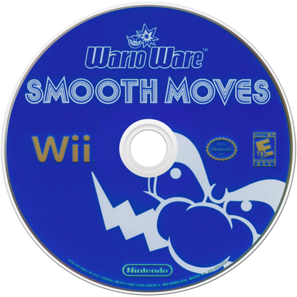 WarioWare Smooth Moves Wii game featuring fast-paced motion-controlled microgames, quirky humor, and chaotic party gameplay using Wii Remote gestures disc