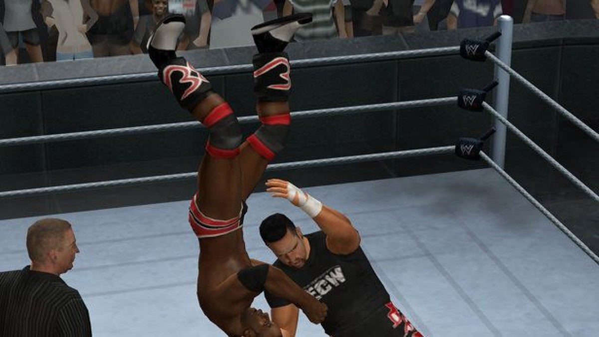 WWE SmackDown vs. Raw 2009 – PlayStation 2 (PS2) video game gameplay, pro wrestling.