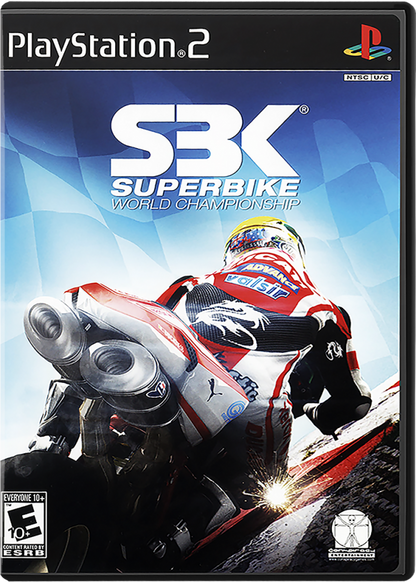 SBK: Superbike World Championship – PlayStation 2 (PS2) video game cover image, motorcycle racing game.