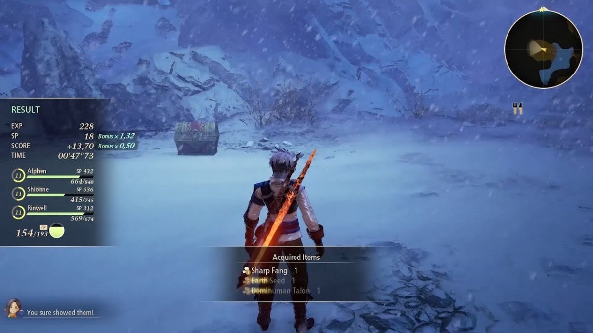 Tales of Arise for PlayStation 4 (PS4) featuring a stylish action JRPG where two warriors from rival worlds unite to overthrow oppressive rulers; fight with fast, flashy combo-based combat, explore vibrant landscapes, and experience a character-driven story about freedom, identity, and sacrifice gameplay screenshot