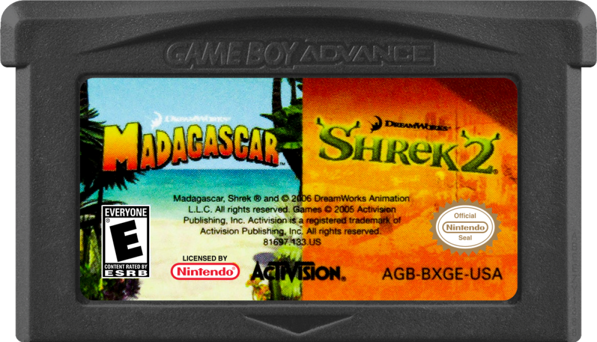 Shrek 2 Gameboy Advanced Madagascar and Shrek 2 – Game Boy Advance (GBA) | Family Movie Adventure