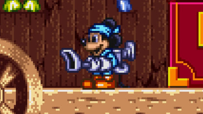 The Great Circus Mystery Starring Mickey and Minnie for Sega Genesis side scrolling platformer game featuring Mickey Mouse and Minnie Mouse circus themed levels cooperative gameplay classic Disney adventure gameplay