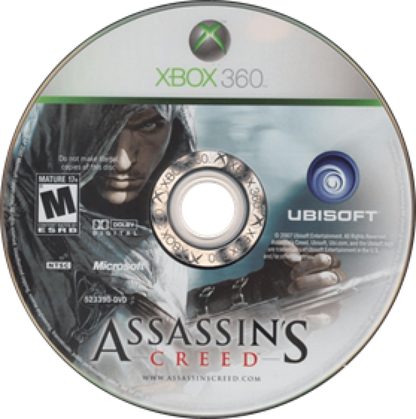 Assassin's Creed disc for Xbox 360 (X360) action-adventure video game