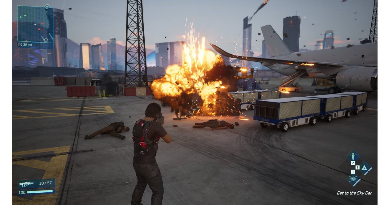 MindsEye for PlayStation 5 (PS5) at Gamers INC, featuring a high-octane, cinematic action-thriller set in a near-future world of corporate espionage, advanced robotics, and conspiracy-driven combat from the visionary creators of the "Everywhere" platform gameplay screenshot
