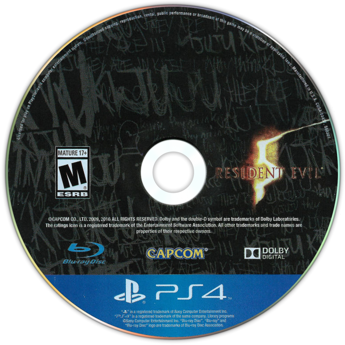 Resident Evil 5 PlayStation 4 game featuring third person action horror gameplay cooperative multiplayer campaign Chris Redfield and Sheva Alomar story intense combat upgraded HD graphics and survival horror experience by Capcom disc
