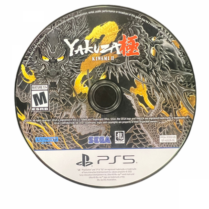 Yakuza Kiwami and Yakuza Kiwami 2 PlayStation 5 PS5 for action adventure role playing video game fans featuring open world Japanese city exploration intense street combat cinematic storytelling Kazuma Kiryu character driven missions dramatic crime narratives mini games side activities and immersive Yakuza gameplay collectible gaming appeal disc 2