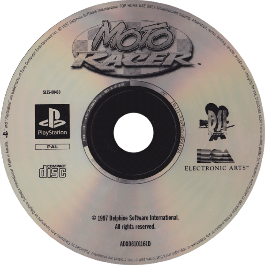 Moto Racer disc for PlayStation 1 (PS1) retro racing video game
