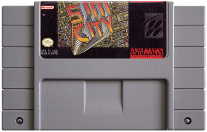 SimCity cartridge for Super Nintendo Entertainment System (SNES) retro video game