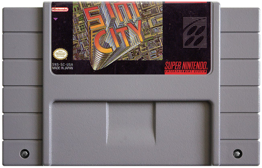 SimCity cartridge for Super Nintendo Entertainment System (SNES) retro video game