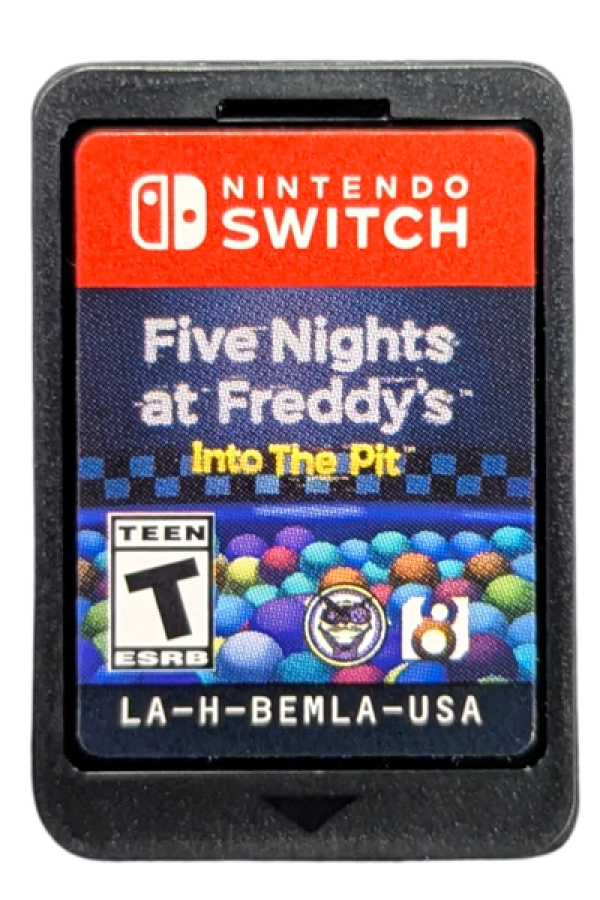 Five Nights At Freddy’s Into The Pit Nintendo Switch survival horror adventure game based on the Fazbear Frights book time travel mechanics pixel art style cartridge