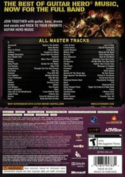 Guitar Hero Smash Hits Xbox 360 for rhythm music video game fans featuring classic rock songs iconic guitar tracks challenging note charts guitar drum bass and vocal gameplay multiplayer modes instrument controller support career progression and high energy musical performances collectible gaming appeal back