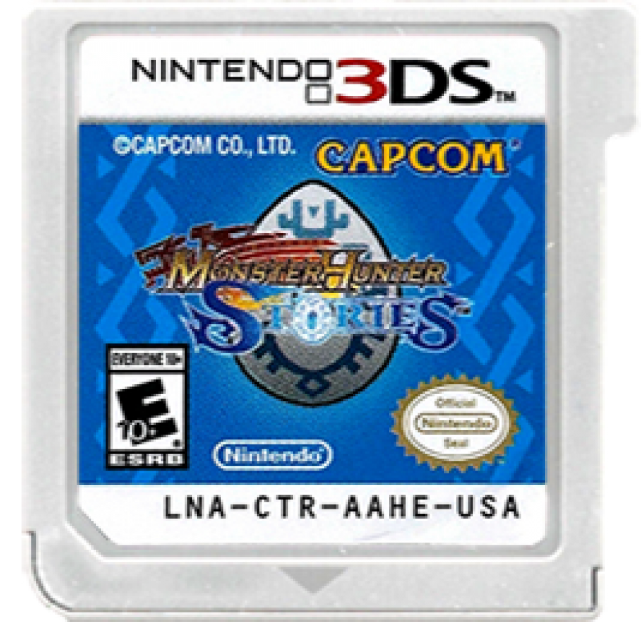 Monster Hunter Stories cartridge art for Nintendo 3DS (3DS) video game