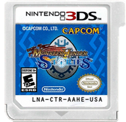 Monster Hunter Stories cartridge art for Nintendo 3DS (3DS) video game