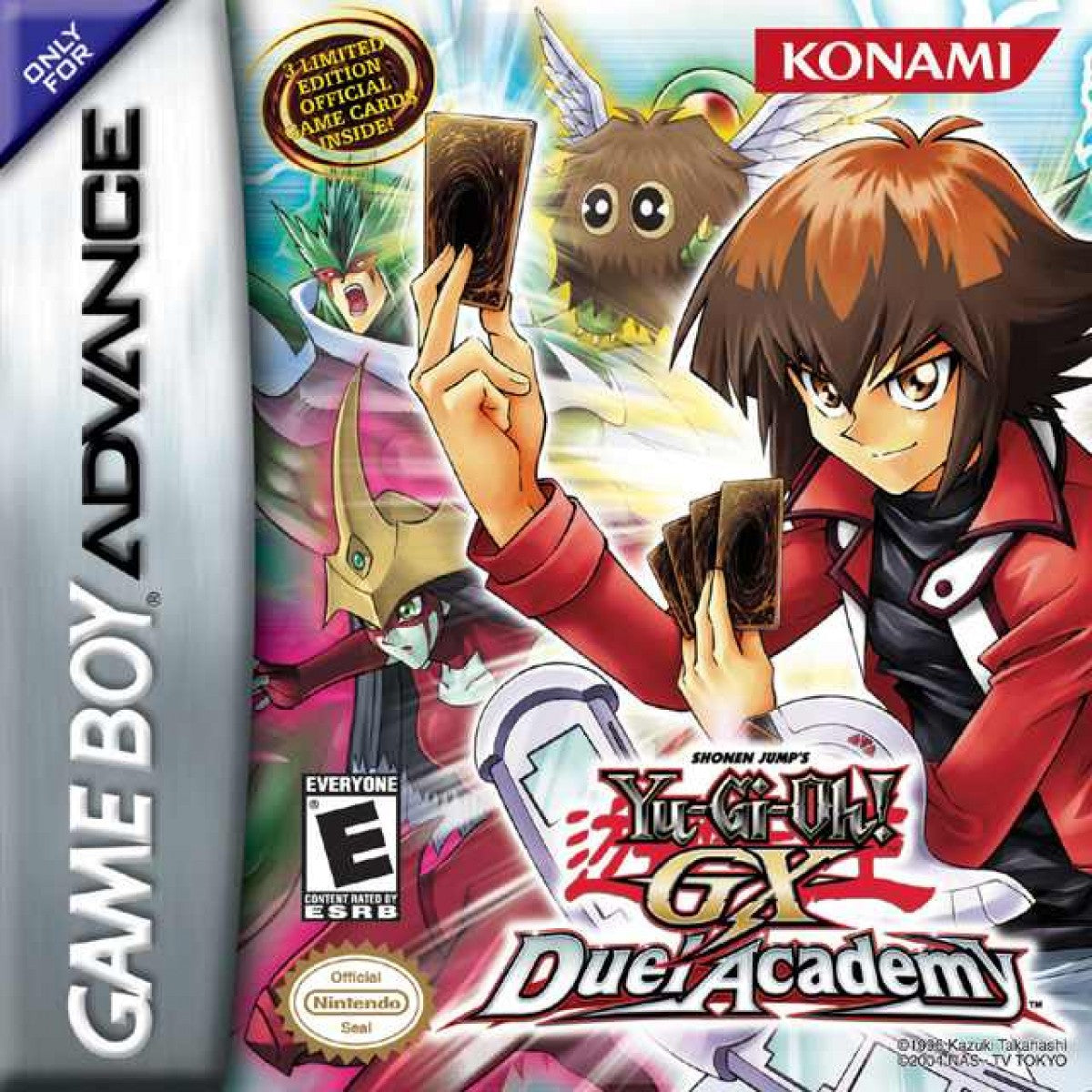 Yu-Gi-Oh! GX Duel Academy Game Boy Advance GBA for collectible card strategy video game fans featuring Yu-Gi-Oh! GX characters card dueling monster cards spell and trap cards deck building strategic battles academy progression and portable Nintendo GBA gameplay collectible gaming appeal front cover art